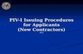 PIV-I Issuing Procedures for Applicants (New Contractors) v1.1.