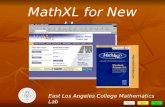 TopicsBackNext MathXL for New Users East Los Angeles College Mathematics Lab.