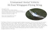 Unmanned Aerial Vehicle 16 Foot Wingspan Flying Wing Christopher Good Test Manager, Senior Software Engineer AAI Corporation, Unmanned Aerial Vehicles.