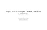 Rapid prototyping of GLOBK solutions Lecture 11 Thomas Herring, tah@mit.edu.