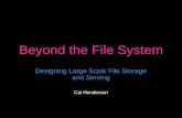 Beyond the File System Designing Large Scale File Storage and Serving Cal Henderson.