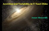 Accretion and Variability in T Tauri Disks James Muzerolle.