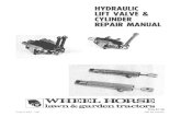 WheelHorse hydraulic lift valve and cylinder repair manual 810242R1