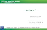 CSE 1301 Lecture 1 Introduction Figures from Lewis, C# Software Solutions, Addison Wesley Richard Gesick.