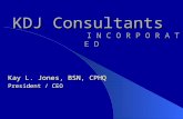 KDJ Consultants I N C O R P O R A T E D Kay L. Jones, BSN, CPHQ President / CEO Kay L. Jones, BSN, CPHQ President / CEO.