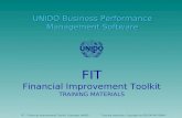 FIT - Financial Improvement Toolkit, Copyright UNIDO Training materials, Copyright by GOLEM IMS GMBH UNIDO Business Performance Management Software FIT.