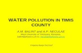 WATER POLLUTION IN TIMIS COUNTY A.M. BALINT and A.P. NECULAE West University of Timisoara, Romania, balint@physics.uvt.robalint@physics.uvt.ro, neculae@physics.uvt.roneculae@physics.uvt.ro.