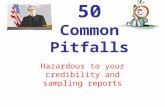 50 Common Pitfalls Hazardous to your credibility and sampling reports.