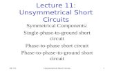 EE 751Unsymmetrical Short Circuits1 Lecture 11: Unsymmetrical Short Circuits Symmetrical Components: Single-phase-to-ground short circuit Phase-to-phase.