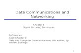 1 Data Communications and Networking Chapter 5 Signal Encoding Techniques References: Book Chapter 5 Data and Computer Communications, 8th edition, by.