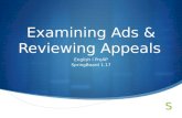 Examining Ads & Reviewing Appeals English I PreAP SpringBoard 1.17.