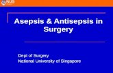 Asepsis & Antisepsis in Surgery Dept of Surgery National University of Singapore.