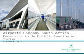 Airports Company South Africa Presentation to the Portfolio Committee on Tourism 6 November 2012.