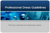 Professional Dress Guidelines The Dos and Don'ts of Business Attire.