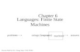 Discrete Math by R.S. Chang, Dept. CSIE, NDHU1 Languages: Finite State Machines Chapter 6 problemsstrings (languages) machines answers.