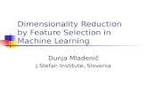 Dimensionality Reduction by Feature Selection in Machine Learning Dunja Mladenič J.Stefan Institute, Slovenia.