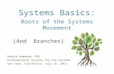 Systems Basics: Roots of the Systems Movement Debora Hammond, PhD International Society for the Systems Sciences San Jose, California; July 16, 2012 (And.