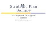 Strategic Plan Sample Strategic/Marketing plan August 2004 Dan Beaulieu D.B.Management Group L.L.C.