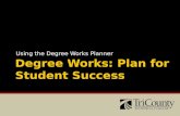 Using the Degree Works Planner. Click on the Planner tab in the students Degree Works account.