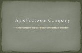 One source for all your pedorthic needs!. Light Weight Stability Protection & Comfort Apis Footwear, Copyright 2012.