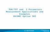 Group/Presentation Title Agilent Restricted Month ##, 200X TDR/TDT and S Parameters Measurement Applications and Examples 86100C Option 202.