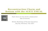 Reconstruction Charm and Bottom with the ALICE EMCAL Mark Heinz for the ALICE collaboration Yale University Winter Workshop of Nuclear Dynamics Big Sky,