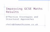 Improving GCSE Maths Results Effective Strategies and Structural Approaches chris@themathszone.co.uk.