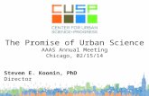 The Promise of Urban Science AAAS Annual Meeting Chicago, 02/15/14 Steven E. Koonin, PhD Director.