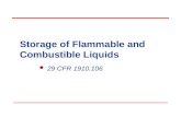 Storage of Flammable and Combustible Liquids 29 CFR 1910.106.