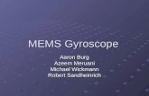 MEMS Gyroscope Aaron Burg Azeem Meruani Michael Wickmann Robert Sandheinrich.