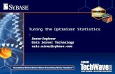 Tuning the Optimizer Statistics >Eric Miner Senior Engineer Data Server Technology eric.miner@sybase.com.