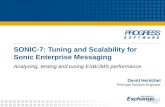 SONIC-7: Tuning and Scalability for Sonic Enterprise Messaging Analyzing, testing and tuning ESB/JMS performance David Hentchel Principal Solution Engineer.