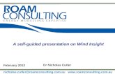 A self-guided presentation on Wind Insight Dr Nicholas Cutler February 2012 nicholas.cutler@roamconsulting.com.au .