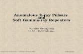Topics in X-ray astronomy - Tuebingen February 2004 S.Mereghetti Anomalous X-ray Pulsars and Soft Gamma-ray Repeaters Sandro Mereghetti INAF - IASF Milano.