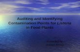 Auditing and Identifying Contamination Points for Listeria in Food Plants Presented by: Graham Monda.