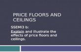 PRICE FLOORS AND CEILINGS SSEMI3 b: Explain and illustrate the effects of price floors and ceilings.