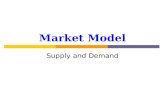 Market Model Supply and Demand. Markets Institutions that allow buyers and sellers to exchange Demand Supply Examples Posted-price Haggling Auctions Equilibrium.