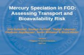 Mercury Speciation in FGD: Assessing Transport and Bioavailability Risk Kirk Scheckel 1, Souhail Al-Abed 1, Thabet Tolaymat 1, Gautham Jegadeesan 2, Aaron.