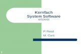 1 Kernfach System Software WS04/05 P. Reali M. Corti.