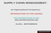 SUPPLY CHAIN MANAGEMENT: An Organizational Competency INTRODUCTION TO THE COURSE  alan.whitebread@ttu.edu ALAN L. WHITEBREAD.