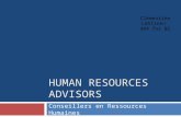 HUMAN RESOURCES ADVISORS Conseillers en Ressources Humaines Clémentine Lehtinen HRA for BE.