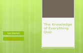 The Knowledge of Everything Quiz Get Started How to play.