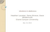 EXcellence in eReference Heather Lausten, Dana Shreve, Dave Wildermuth Grand Canyon University Nov. 15, 2013.