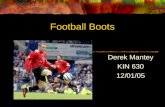 Football Boots Derek Mantey KIN 630 12/01/05. Vocabulary English to english Football = Soccer Boot = Shoe Stud = Cleat Pitch = Field.