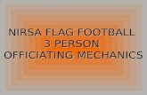 NIRSA FLAG FOOTBALL 3 PERSON OFFICIATING MECHANICS.