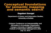 Conceptual foundations for semantic mapping and semantic search Dagobert Soergel Department of Library and Information Studies, University at Buffalo 1.