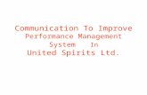 Communication To Improve Performance Management System In United Spirits Ltd.