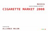 CIGARETTE MARKET 2008 RUSSIA ALLIANCE MAJOR SOUTH FEDERAL DISTRICT research by.