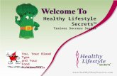 Healthy Lifestyle Secrets Trainer Success Series You, Your Blood Type and Your Food Fundamentals The HYPE Just For Your TYPE.