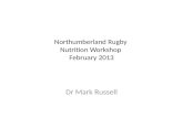Northumberland Rugby Nutrition Workshop February 2013 Dr Mark Russell.